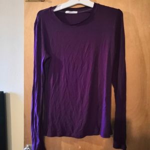 Purple Fitted Long Sleeved Shirt